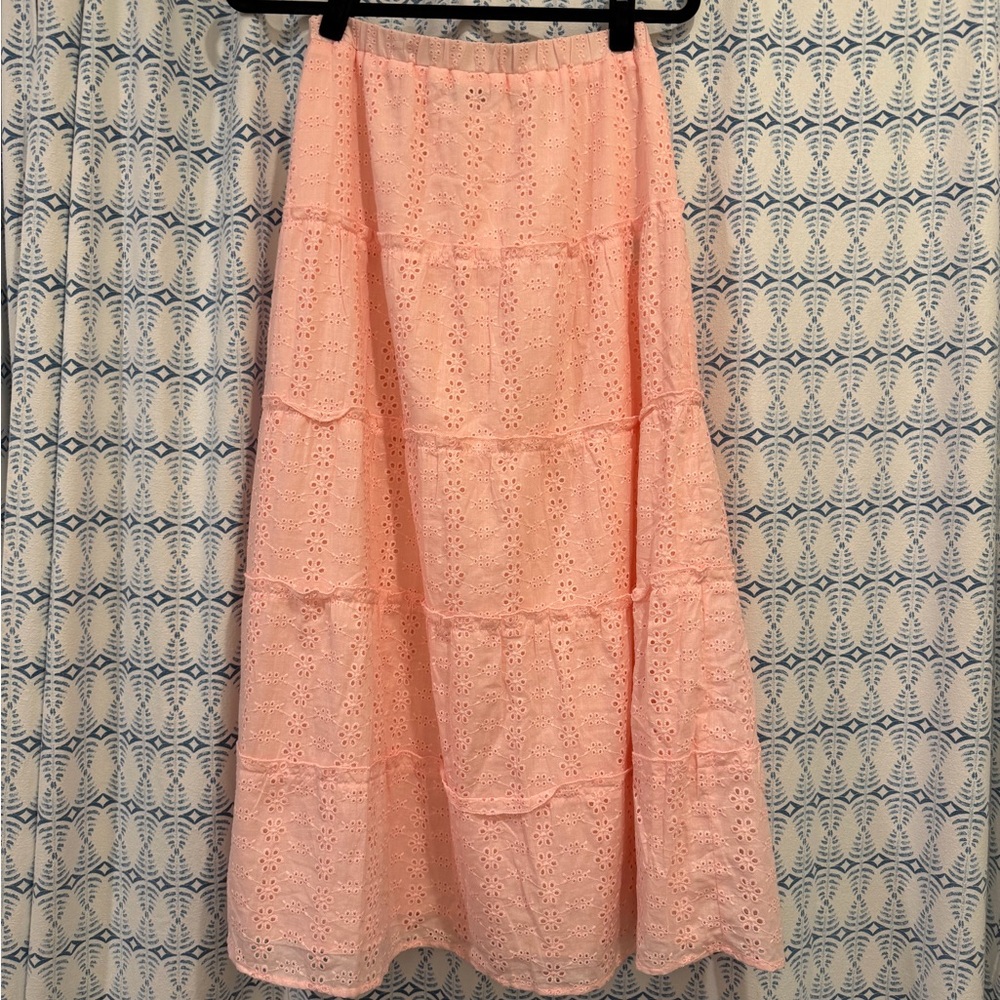 Edikted Light Pink Maxi Skirt - Picture 9 of 10